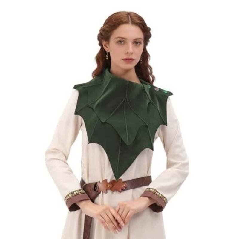 Renaissance Elf Druid Cloak With Plush Fabric For Cosplay And Halloween Costumes