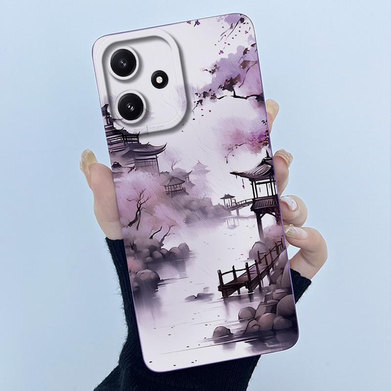 Phone Case For Xiaomi POCO M6PRO 5G Redmi Note 12R 5G Cute Panda Sweet Girls Cats Shockproof Silicone Back Cover For Redmi 12 5G