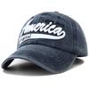 Peaked Blocking UV Protection Sun Ventilated Permeable Air Cap Baseball Stitching Stitched Embroidered Alphabet American Distresseded Vintage