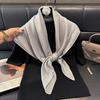 Classic H Temperament Silk Scarf Women'S Tencel Cotton Trend Versatile Imitation Silk Scarf Scarf 90 Square Scarf