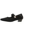Pointed-toe Single Shoes - Women's New Style, Versatile for Outerwear, Hook-and-loop Fastening Shoes