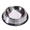 Stainless Steel Non-Slip Pet Bowl - Drop-Resistant with Paw Print Design, Available In Multiple Sizes