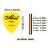 30pcs Alice Guitar Picks Assorted 0.58-1.50mm 6 Sizes Colorful ABS Plectrums with Transparent Storage Box for Acoustic JXB
