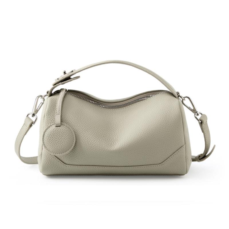 HIFASHION Genuine Leather Small Boston Women Shoulder Bags Soft Pillow Satchel Crossbody Purses Daily Work Tote Ladies Handbags
