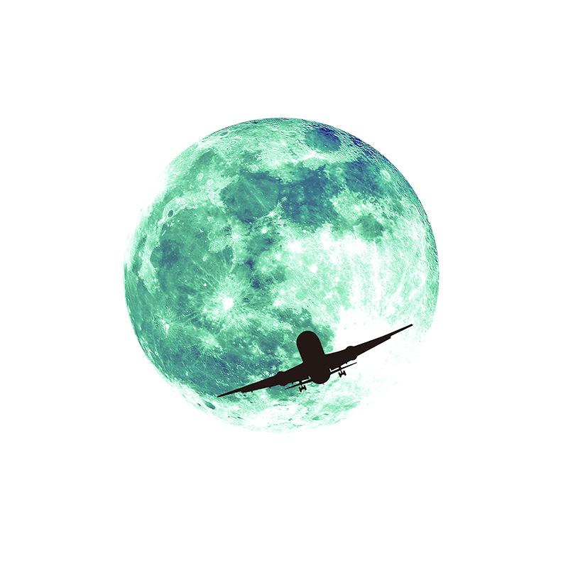 

Luminous Moon Castle Bat Wall Sticker - Glowing Fluorescent Decor for Children s Living Room. 8x8 cm