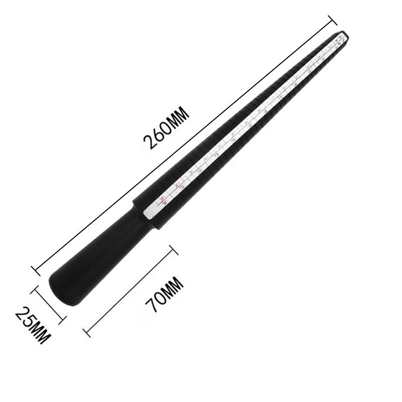 4Pcs Ring Measurement Tool Black High Accuracy Durable Plastic Clear Number Ring Sizer for Gauge Finger Jewelry