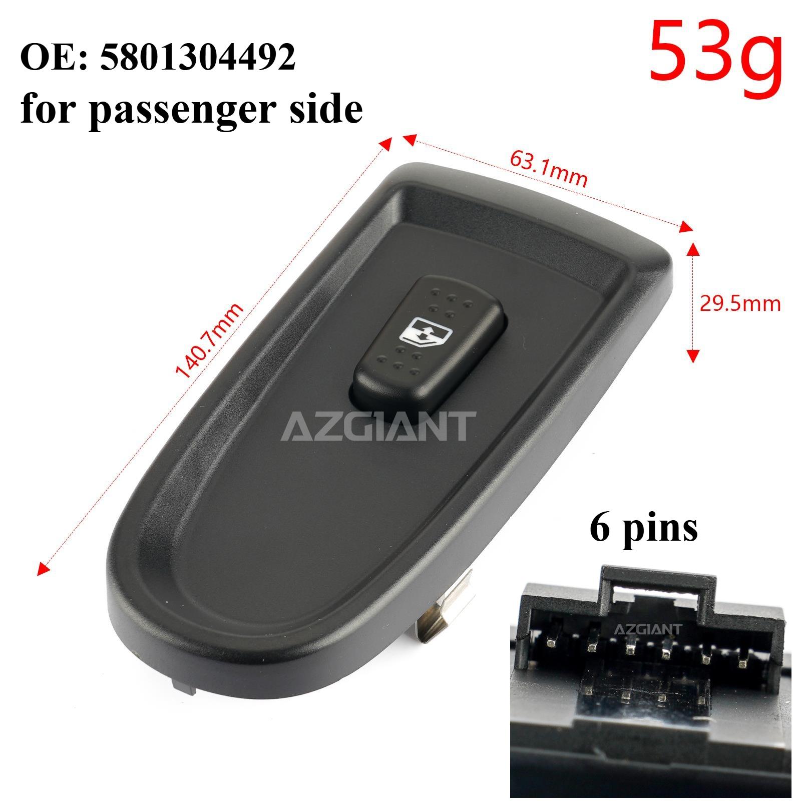 

For Iveco Daily 2006-2012 5801304490 5801304491 Electric Power Lifter Window Control Master Switch Button with Panel Car Parts