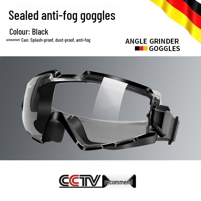 Anti-Splash Anti-Dust Anti-Fog Industrial Safety Goggles for Glasses Wearers & Cycling