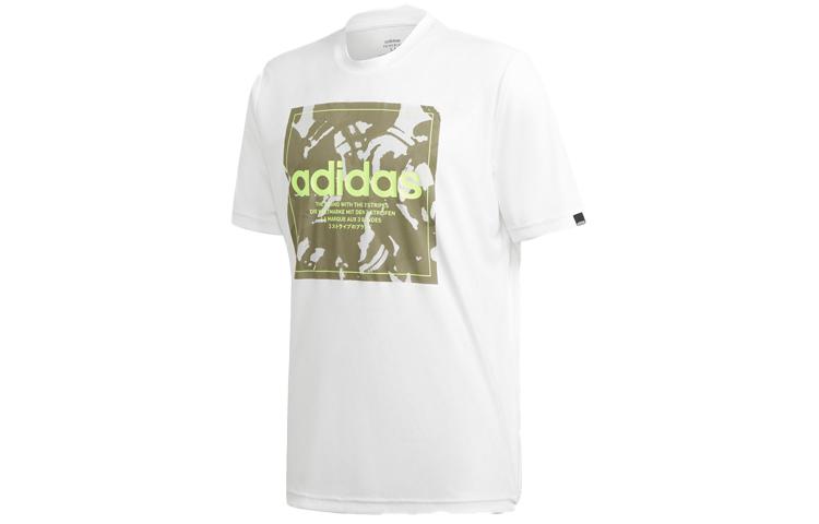 

Adidas T Shirts Men s White Crew Neck Moderate Straight Fit GD5875 XXL