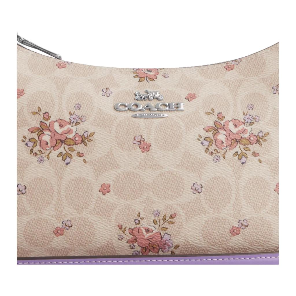 Coach Teri 24 Tracolla Regolabile Staccabile Borsa a Spalla in Tela Rivestita Media Borsa Tote da Donna CAL37-SVSAS