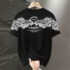 Summer Tracksuits Men Plus Size 11XL Summer Sets Casual Fashion Wing Print T-shirts Shorts Suits Male Big Size 11XL