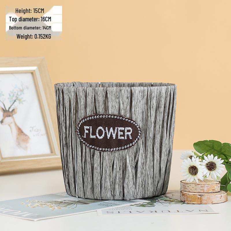 Handheld Flower Basket for Fresh & Dried Flowers, Woven with Willow, Rattan & Straw - Perfect for Flower Arrangement or Picnic