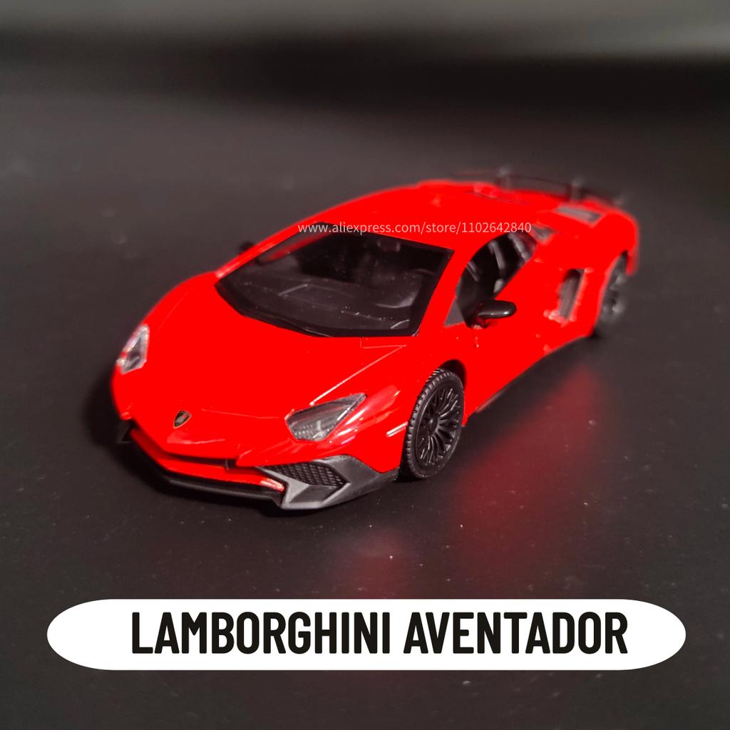 1/36 Lamborghini Aventador Replica Muscle Car Modello Scala Metallo Pressofuso Miniatura Arte Veicolo Pullback Regalo di Natale Bambino Ragazzo Giocattolo