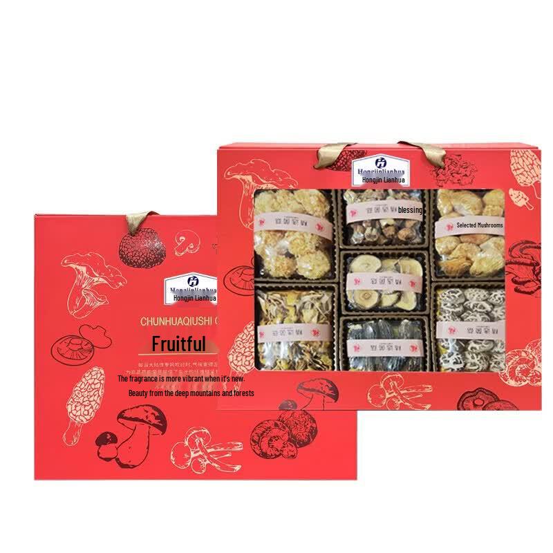 Hongjin Lianhua Dried Mushroom Gift Box