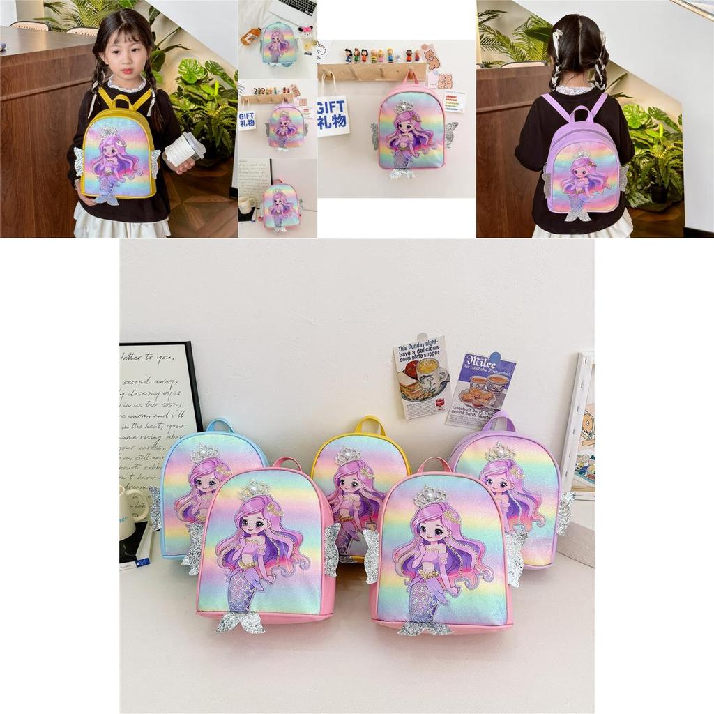 Adorable Mini Mermaid Backpack For Kids With Sparkling Sequins And Comfortable Design