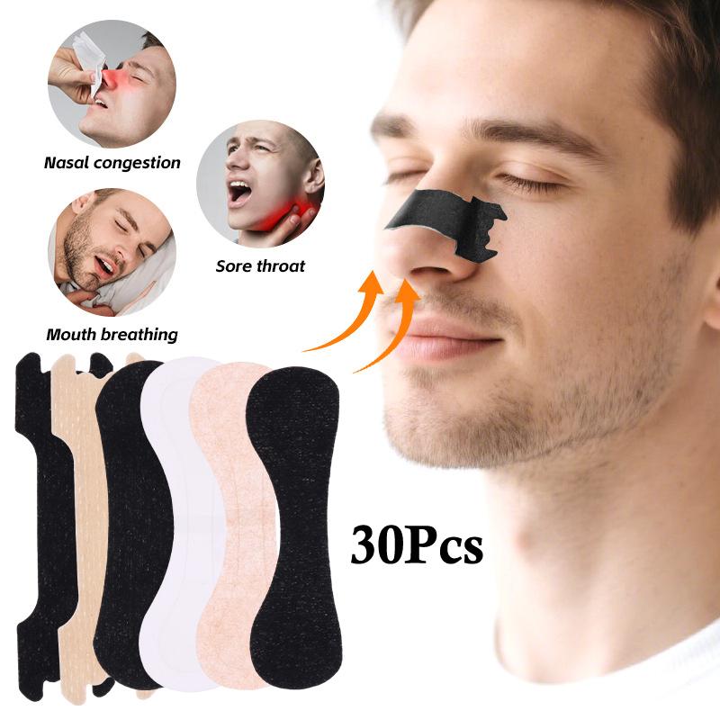 30 Bant Nefes Burun Bantları Malzeme Güvenliği Sağlık Burun Deliklerini Genişleterek Burun Tıkanıklığını Giderir Uyku Sorunlarını Çözer Nazik