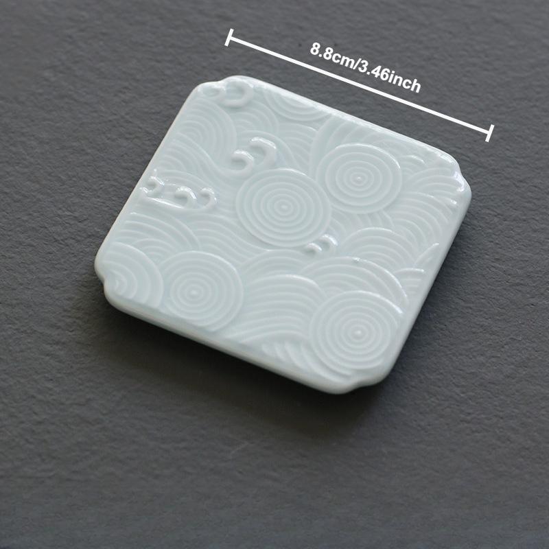Ceramic Teacup Coaster Tea Ceremony Cup Holder Teapot Insulation Pad Japanese Zen Chinese Kung Fu Tea Trays Teaware Accessories
