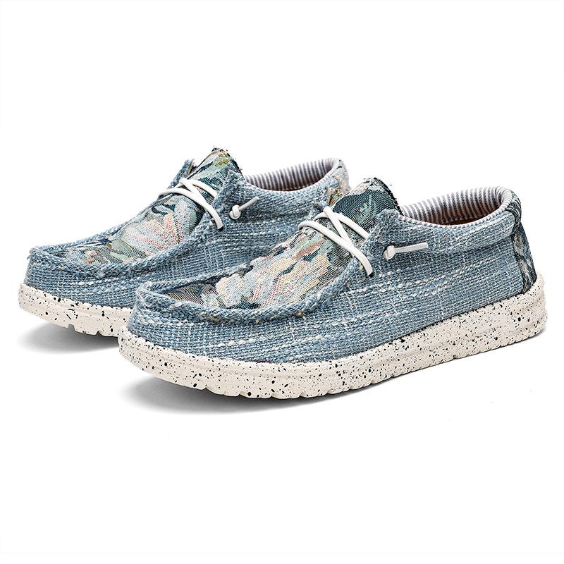 Μεγάλο Μέγεθος 38-48 Ελαφριά Ανδρικά Παπούτσια Καμβάς Αναπνέοντα Slip-on Ανδρικά Casual Επίπεδα Παπούτσια Μόδας Μπλε Άνετα Loafers Παπούτσια Για Άνδρες
