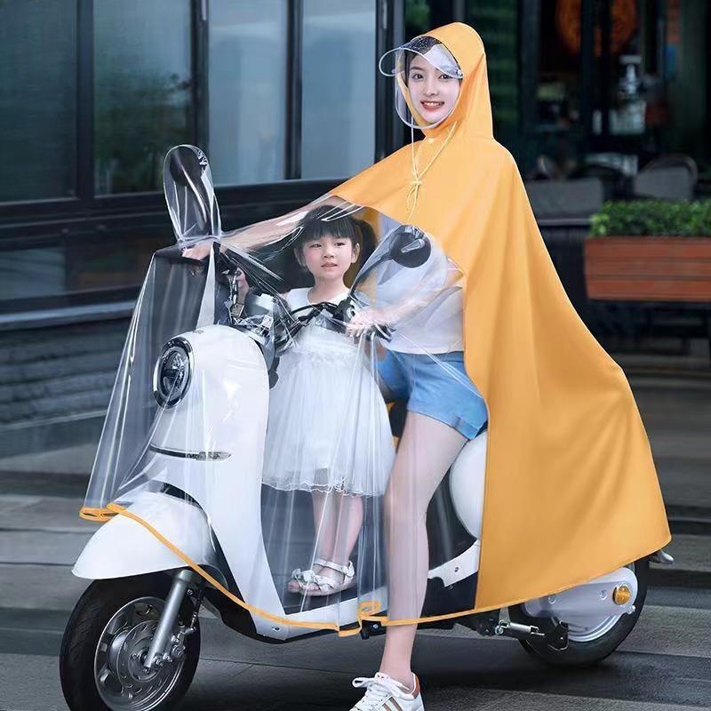Passende verdickte übergroße Regenponchos für Eltern und Kinder Mutter-Kind Elektroroller Regenmäntel