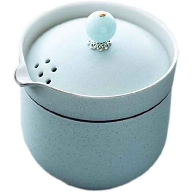 Sizikato Tea for One Teapot and Cup Set, Mini Portable Tea Set for Office, Outdoor, Picnic, Travel.