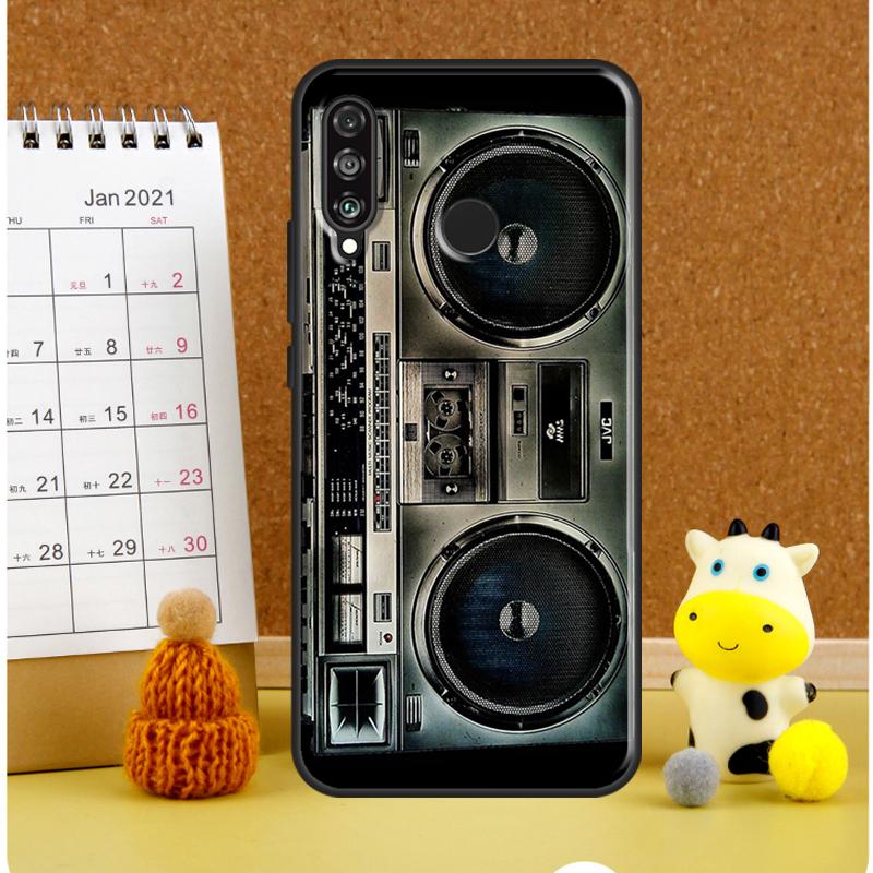Vintage 80s Boombox For Huawei Nova Y72 Y70 Y91 Y90 Y60 Y61 Y73 3i 7i 8i 11i 12i 9 10 SE P20 P30 P40 Lite Case