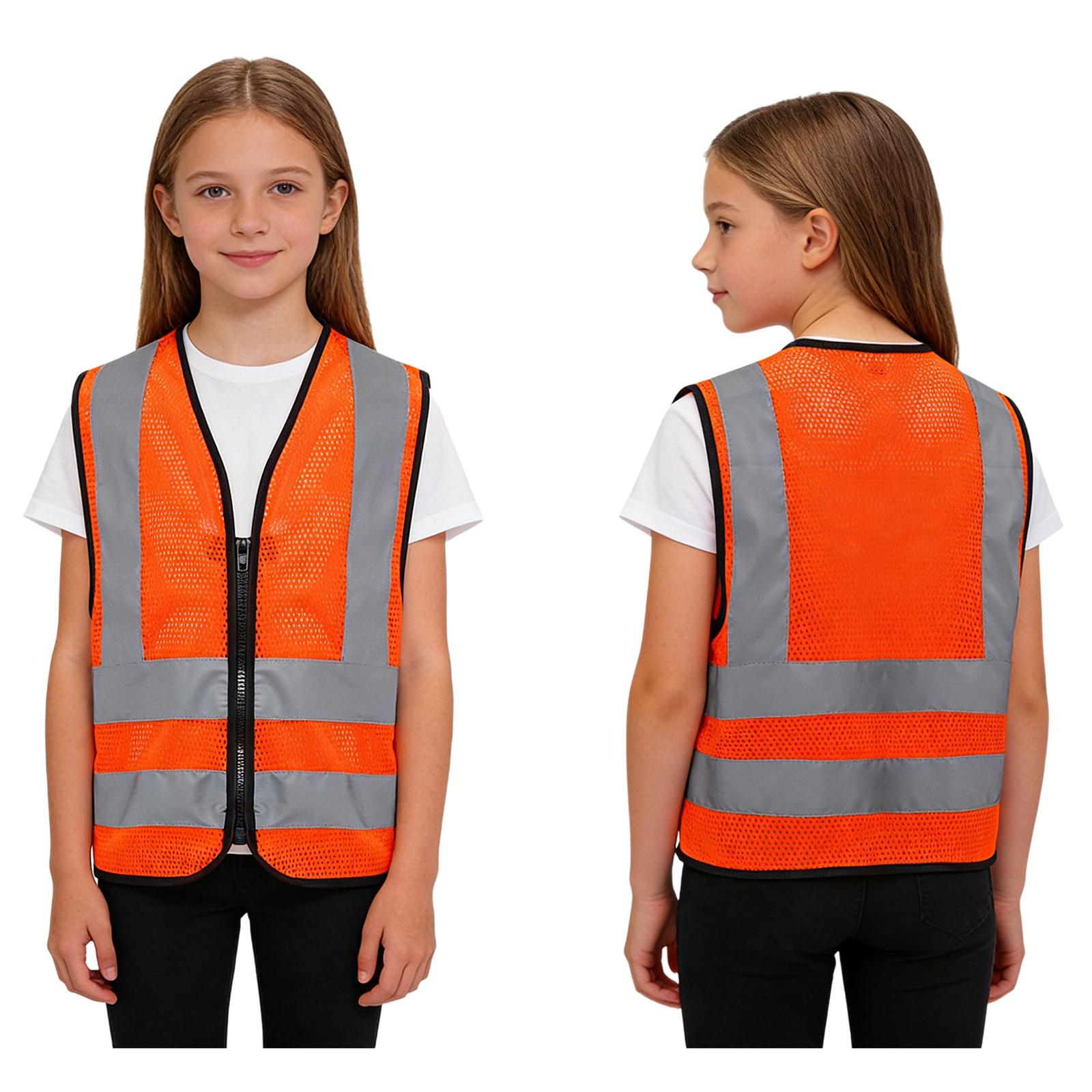 

Унісекс Дитячий Світловідбиваючий Жилет Без Рукавів Високої Видимості На Блискавці Жилет Костюм для Активного Відпочинку на Відкритому Повітрі 10-12 Years