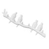 Bird Behind The Door Decorative Hook Creativity Wall Mounted Hook Resin White 4 Birds Hook for Hanging Clothes and Hats