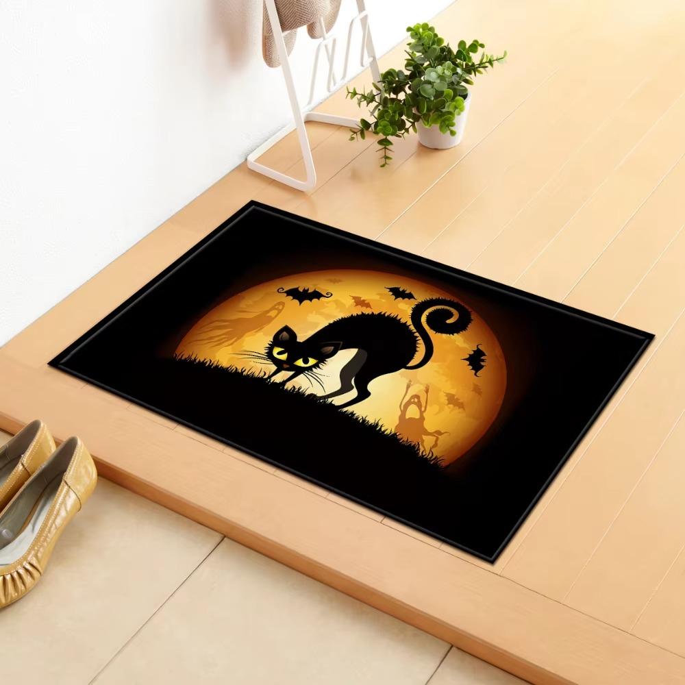 Floor Mat 1PCS Cute Cartoon Non-Slip Carpet Office Chair Doormat Stain Resistant Toilet Bathroom Kitchen Living Room