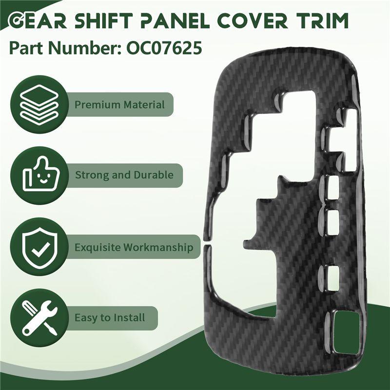 AA92-For Toyota Hilux 2015- Carbon Fiber Car Gear Shift Panel Cover Trim Car Styling Car Interior