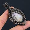 Moonstone Gemstone Pure Copper Wire Wrapped Handmade Pendant Jewelry