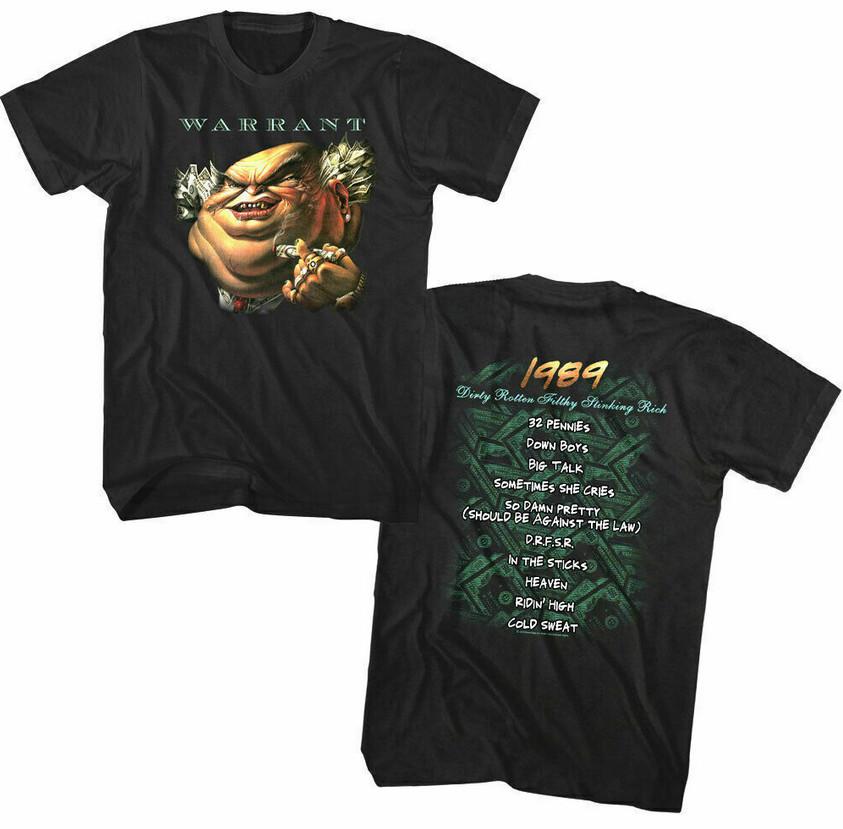 

26 Warrant Dirty Rotten Filthy Stinking Rich Album Men’s T Shirt Unisex T-Shirt XXL