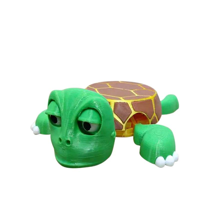 

1PC New 3D Printed Turtle Coaster Creative Cup Mat with Panicked Expression Funny Turtle Toy Decoration Ornament for Home Office
