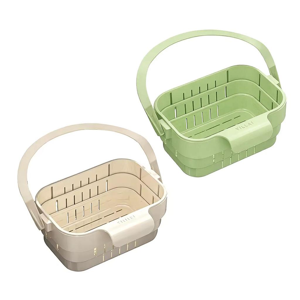 Foldable Kitchen Faucet Organizer Basket With Drainage And Residue Filter For Small Spaces