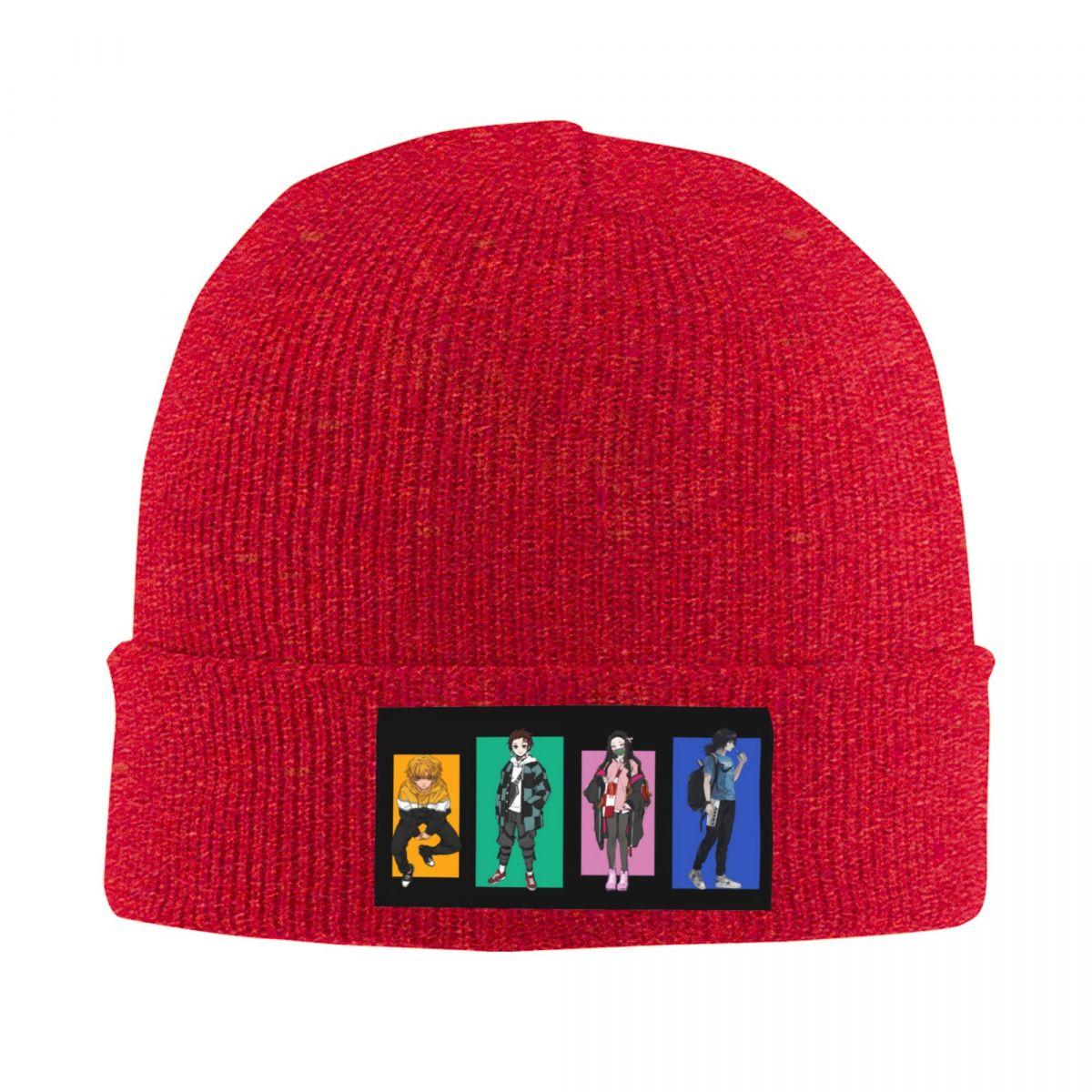 

Demon Slayer Kimetsu No Yaiba Skullies Beanies Caps Unisex Winter Warm Knitted Hat Adult Anime Unisexga Bonnet Hats Outdoor Ski Cap One Size