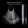 50-Piece Pointed Fan-Shaped Nail Color Chart Model Tips - Nail Art Tools with 50 Colors