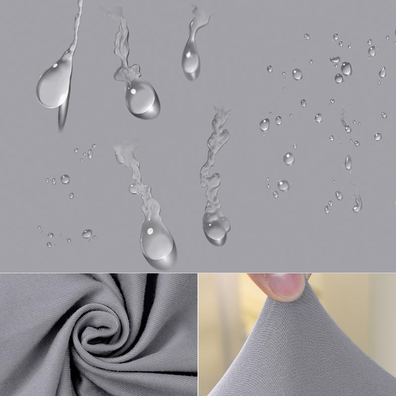 Levivel Waterproof Plain Colour Chair Cover Stretch Jacquard Spandex Seat Cushion Cover Elastic Chair Protector For Dining Room 15 Colors