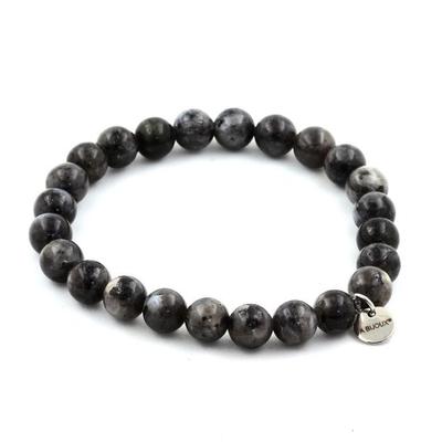 Stones and Minerals. Labradorite Bead Bracelet 8 Mm. Made In France.