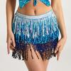 1 Pcs Fringed Waist Chain Belly Dance Waist Chain Indian Bohemian Lace-up Waist Scarf Sequined Fringed Skirt New Sequined