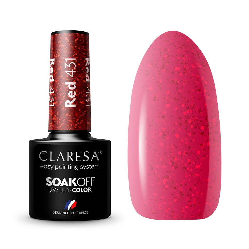 Claresa lakier hybrydowy red 431 5g