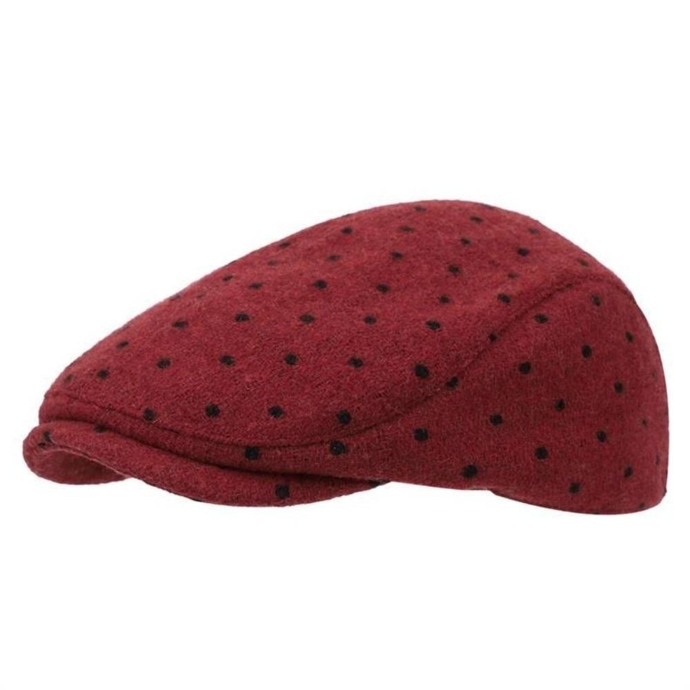 Retro Forward Hat Polka Dot Painter Beret Elegant Newsboy Cap Autumn Winter Wear