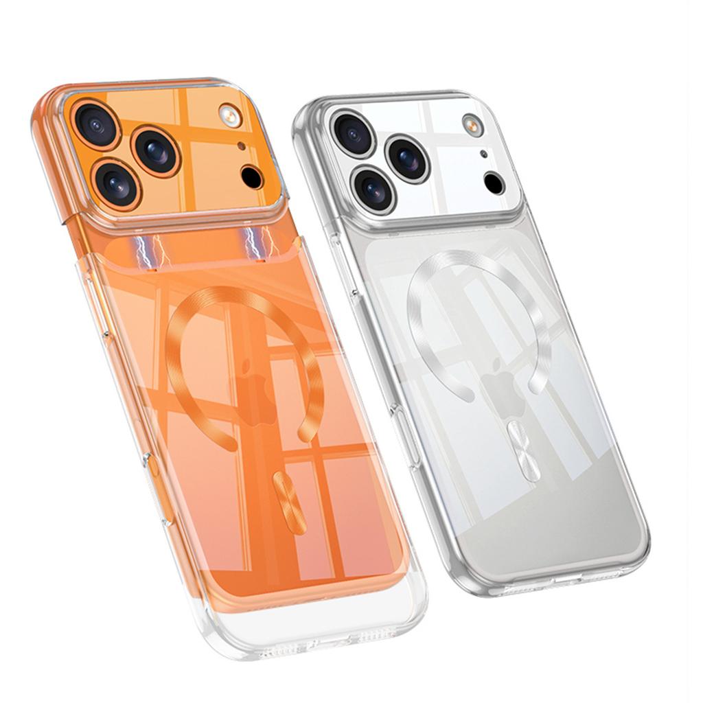 Galvanisierte für Magsafe Magnetische Transparente Handyhülle für iPhone 17 Pro Max 17 Pro Klare Harte Schale Stoßfeste Abdeckung