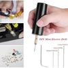 Ruční mini elektrická vrtačka DIY elektrická USB elektrická vrtačka Nástroje pro výrobu šperků z epoxidové pryskyřice Dřevořizba Gravírovací pero Nástroj