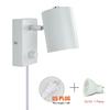 Adjustable Angle Modern Minimalist Bedside Wall Lamp with GU10 Spotlight for Living Room