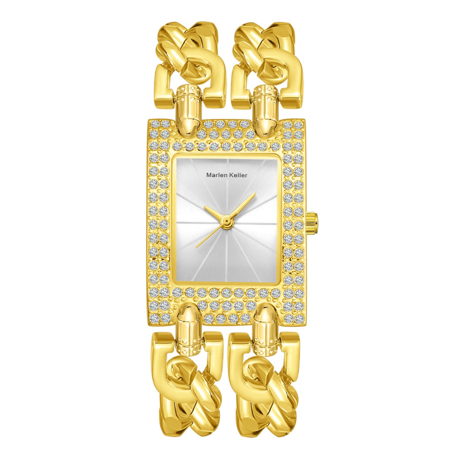 

Новий Топ Бренд Розкішні Жіночі Квадратні Годинники з Діамантами Сплавний Годинник Жіночий Золотий Ремінець Годинник Модний Кварцовий Наручний Годинник