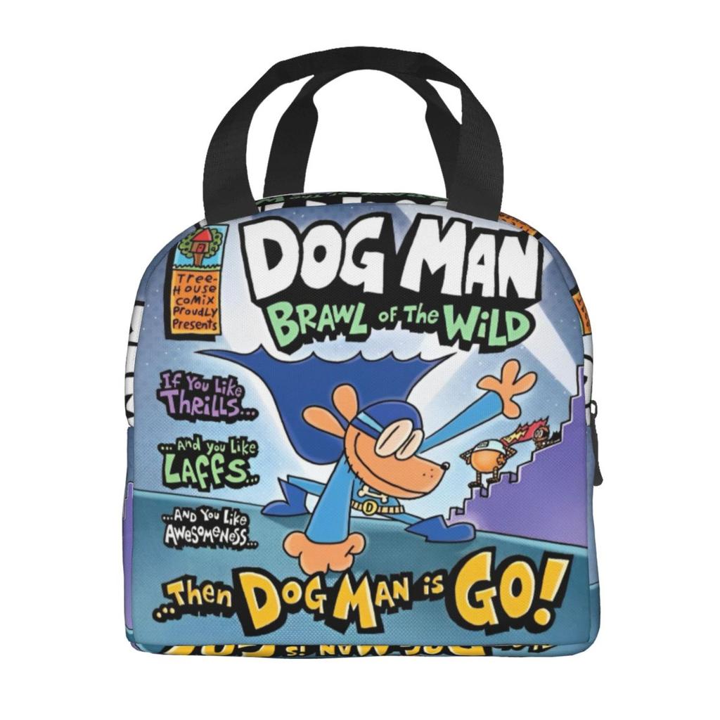 Dog Man Thermal Insulated Lunch Bag for Picnic Portable Food Bag Container Thermal Cooler Lunch Boxes