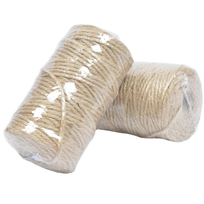 

Natural Hemp Rope Cylindrical 2Mm3 Strands 100 Meters Decorative Rope Cat Climbing Rope Diy Yellow Hemp Rope Tag Lighting Rope Hemp rope 2mm3 strands 100 meters