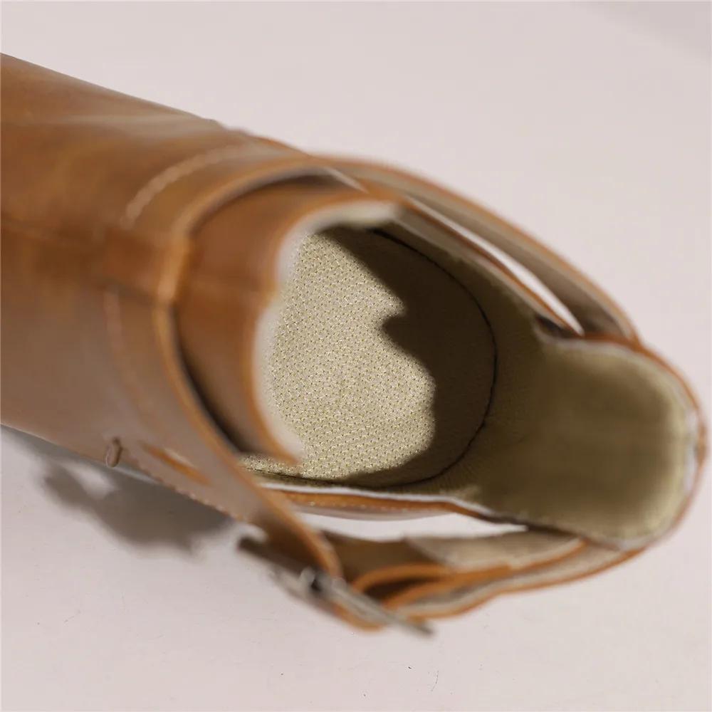 Fashion Women Chelsea Boots 2025 Spring Autumn Shoes Lady Fashion Platform Buckle Hollow Motorcycle Booties Female Thick Heel Pumps