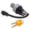 Starter Ignition Switch with Protective Cover 2 Keys for Sany SY210 SY235 SY225 Excavator