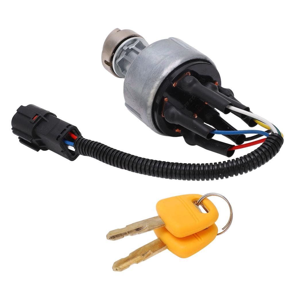 Starter Ignition Switch with Protective Cover 2 Keys for Sany SY210 SY235 SY225 Excavator