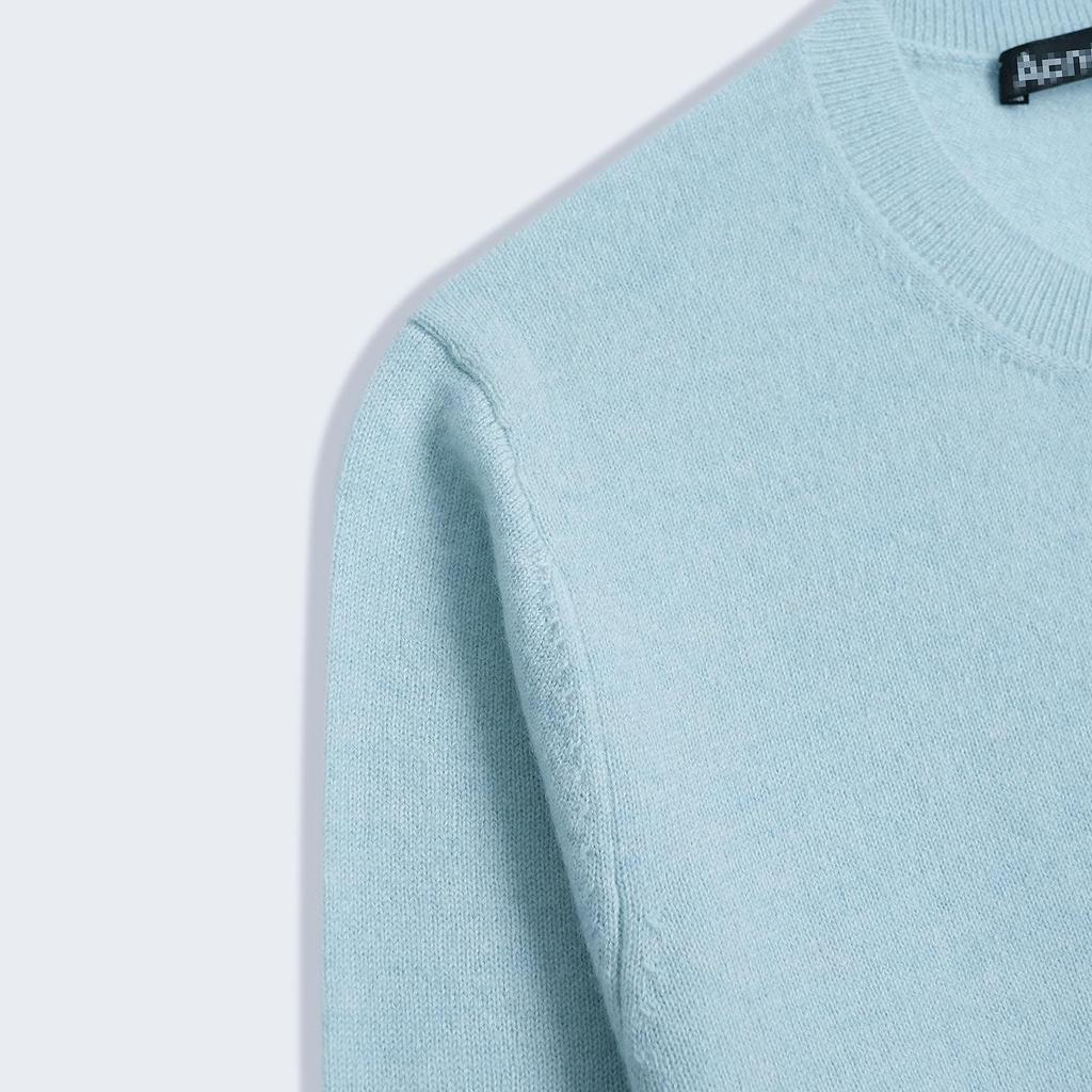 Liu Yifei Promi Wollstrickjacke - Damen Rundhals Strickware mit quadratischer Stickerei